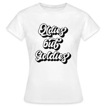 OLDIES BUT GOLDIES coole-shirts.ch - Frauen T-Shirt - Weiß - Vorne - AI Model Female 172 dark (172cm)