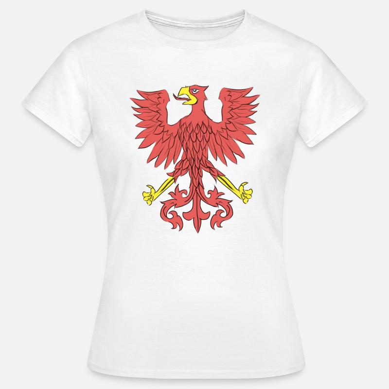 Emblem Polish eagle - Women's T-Shirt - white