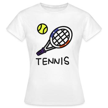 J'aime le tennis - i love tennis - T-shirt Femme - blanc - Devant - AI Model Female 172 dark (172cm)