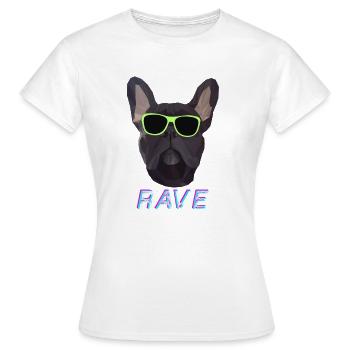 RAVE - Frauen T-Shirt - Weiß - Vorne - AI Model Female 172 dark (172cm)