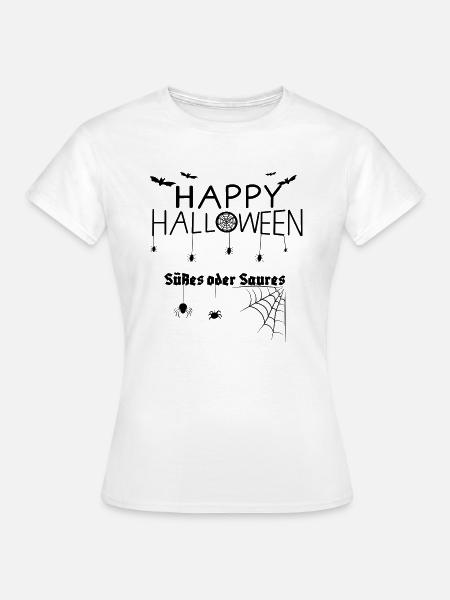 Happy Halloween / Süßes oder Saures - Frauen T-Shirt - Weiß