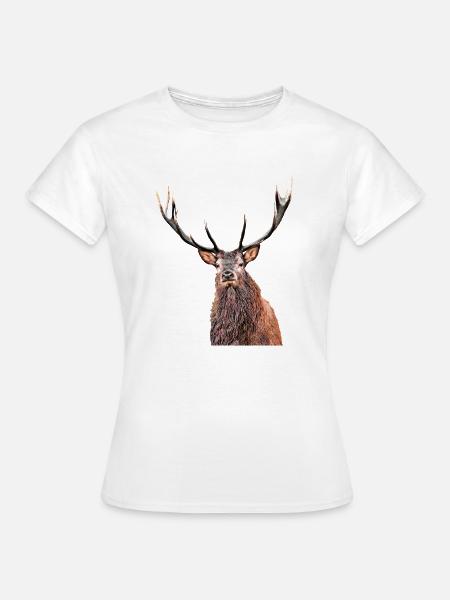 Hirsch - Frauen T-Shirt - Weiß