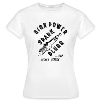 BOUGIE D'ALLUMAGE VINTAGE - SPARK PLUG - T-shirt Femme - blanc - Devant - AI Model Female 172 dark (172cm)