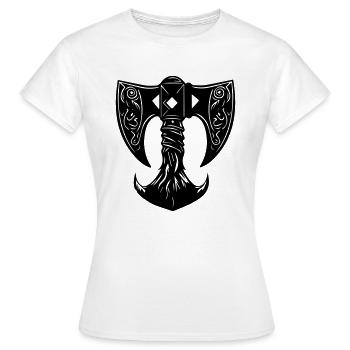 Nain de hache - T-shirt Femme - blanc - Devant - AI Model Female 172 dark (172cm)