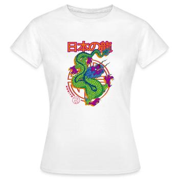 Dragon chinois - T-shirt Femme - blanc - Devant - AI Model Female 172 dark (172cm)