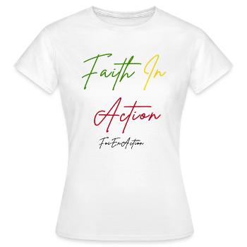 Foi En Action - T-shirt Femme - blanc - Devant - AI Model Female 172 dark (172cm)