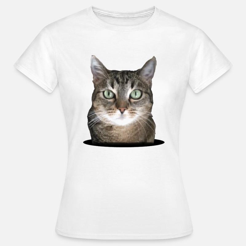 Kitty in a circle - Women's T-Shirt - white