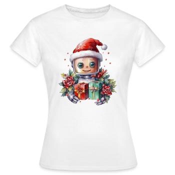 Mignon Robot Diablotin - T-shirt Femme - blanc - Devant - AI Model Female 172 dark (172cm)