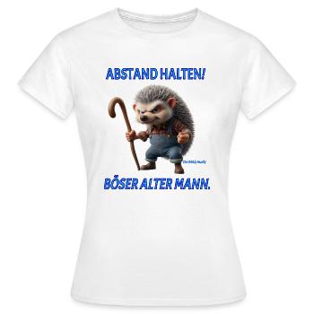 Opa Prickly Abstand halten boeser alter Mann - Frauen T-Shirt - Weiß - Vorne - AI Model Female 172 dark (172cm)