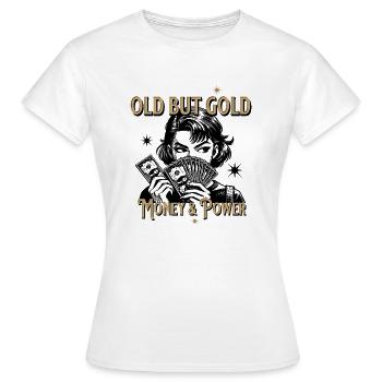 Vieil argent et pouvoir en or - T-shirt Femme - blanc - Devant - AI Model Female 172 dark (172cm)