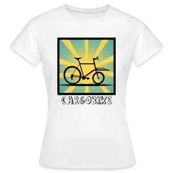 Popartstyle Cargo Bike, Cargo Bike - Women's T-Shirt - white - Front - AI Model Female 172 dark (172cm)