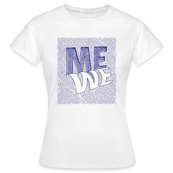 me we scribble - Frauen T-Shirt - Weiß - Vorne - AI Model Female 172 dark (172cm)