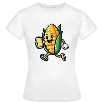 corn and soda - Frauen T-Shirt - Weiß - Vorne - AI Model Female 172 dark (172cm)