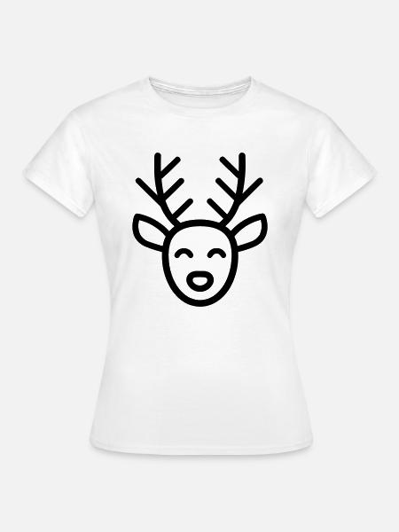 Weihnachtsrentiere - Frauen T-Shirt - Weiß