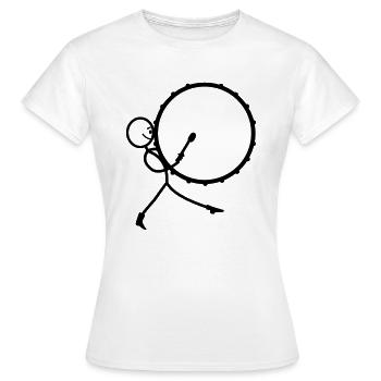 Fanfarengroße Trommel - Frauen T-Shirt - Weiß - Vorne - AI Model Female 172 dark (172cm)