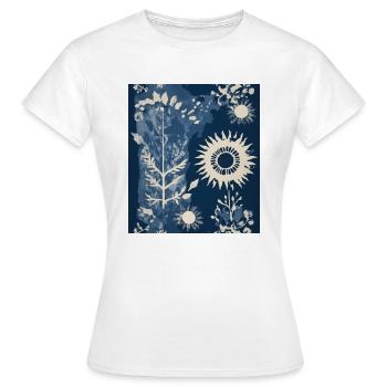 Abstract plant composition - Women's T-Shirt - white - Front - AI Model Female 172 dark (172cm)