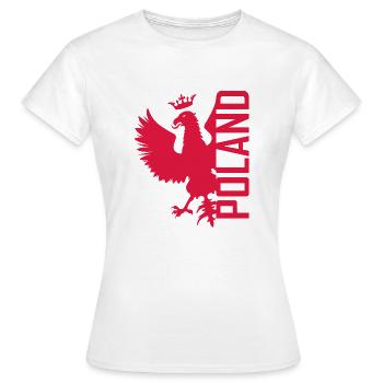 Aigle Polska - Polen - Adler - Pologne - T-shirt Femme - blanc - Devant - AI Model Female 172 dark (172cm)