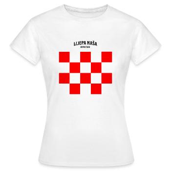 LIJEPA NAŠA HRVATSKA - Frauen T-Shirt - Weiß - Vorne - AI Model Female 172 dark (172cm)