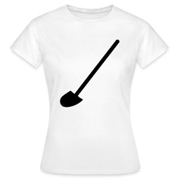 Bêche - T-shirt Femme - blanc - Devant - AI Model Female 172 dark (172cm)