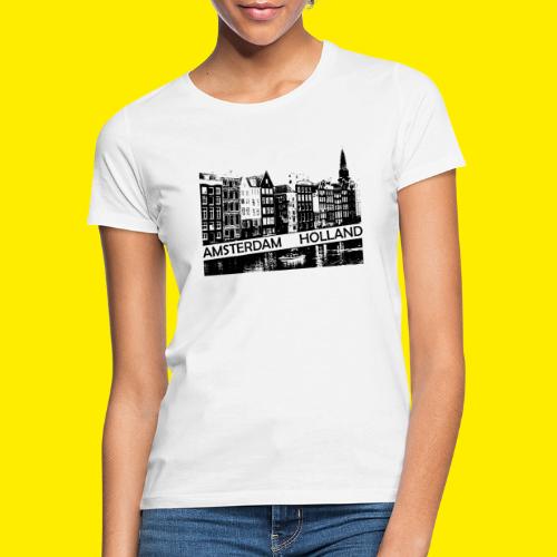 Amsterdam Canal, houses and boat Holland - Vrouwen T-shirt