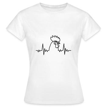 Battement de coeur de poulet - T-shirt Femme - blanc - Devant - AI Model Female 172 dark (172cm)