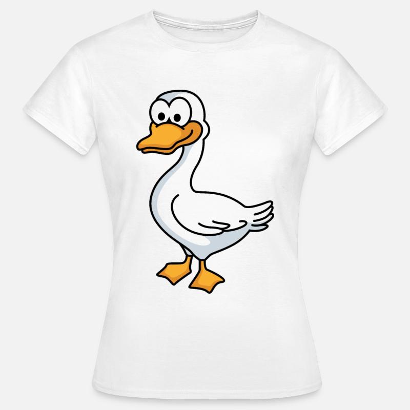 Gans Comic Tier - Frauen T-Shirt - Weiß