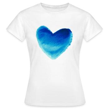 Heart, heart symbol, heart sign, hearts, hearts - Women's T-Shirt - white - Front - AI Model Female 172 dark (172cm)