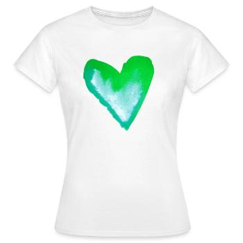 Heart, heart symbol, heart sign, hearts, hearts - Women's T-Shirt - white - Front - AI Model Female 172 dark (172cm)