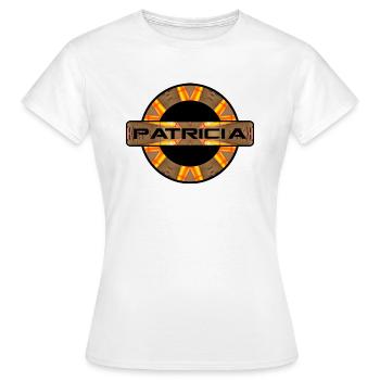 PATRICIA. MY NAME IS PATRICIA. SAMER BRASIL - Women's T-Shirt - white - Front - AI Model Female 172 dark (172cm)