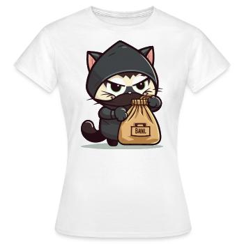 Purrfectly Sneaky - Women's T-Shirt - white - Front - AI Model Female 172 dark (172cm)