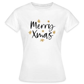 Merry Xmas Christmas Christmas Bright - Women's T-Shirt - white - Front - AI Model Female 172 dark (172cm)