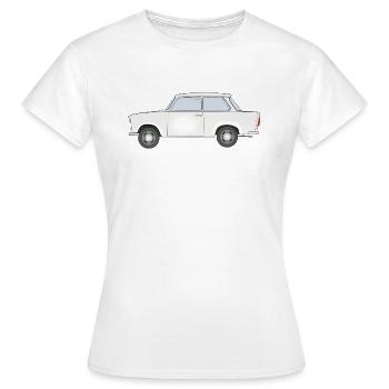 Trabbi Ostalgie Design - Women's T-Shirt - white - Front - AI Model Female 172 dark (172cm)