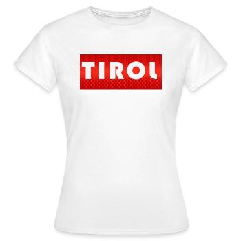 TIROL - Frauen T-Shirt - Weiß - Vorne - AI Model Female 172 dark (172cm)