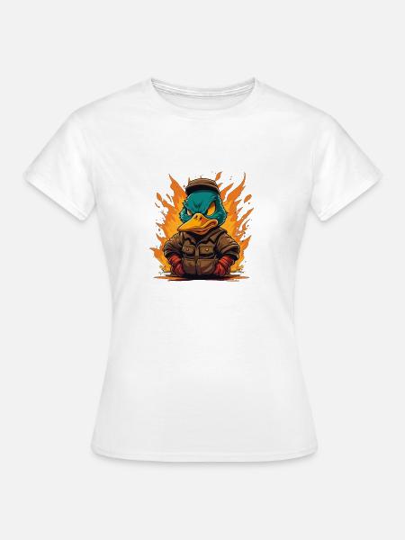 Angry duck4 - Frauen T-Shirt - Weiß