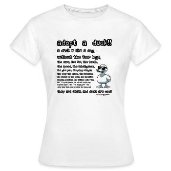 Adopt a duck - Women's T-Shirt - white - Front - AI Model Female 172 dark (172cm)
