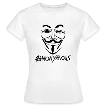 Anarchie-Logo anonymen Maske Maske - Frauen T-Shirt - Weiß - Vorne - AI Model Female 172 dark (172cm)