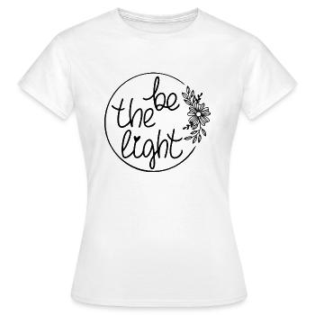 Soyez la lumière - T-shirt Femme - blanc - Devant - AI Model Female 172 dark (172cm)
