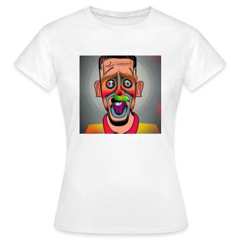 trippy psychedelic - Women's T-Shirt - white - Front - AI Model Female 172 dark (172cm)