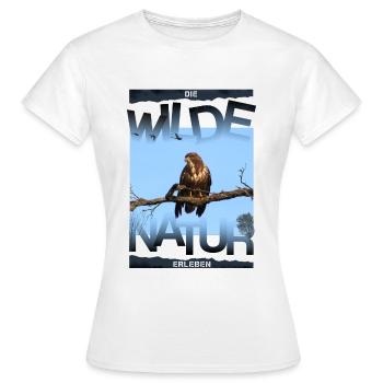 wilde Natur Bussard - Frauen T-Shirt - Weiß - Vorne - AI Model Female 172 dark (172cm)