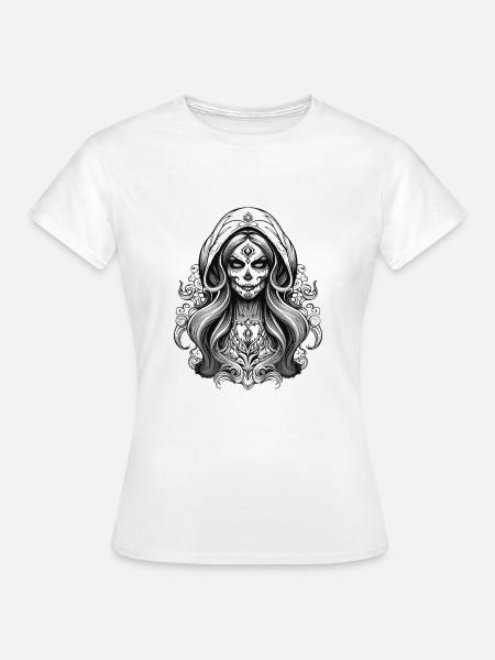 Santa Muerte - Święty trup - Dia de los muertos - Koszulka damska - biały