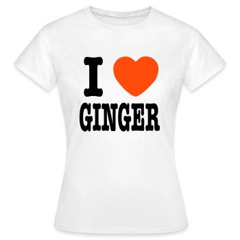 Ich liebe Ingwer - Frauen T-Shirt - Weiß - Vorne - AI Model Female 172 dark (172cm)