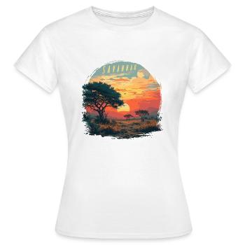 Savanne afrika safari - Frauen T-Shirt - Weiß - Vorne - AI Model Female 172 dark (172cm)
