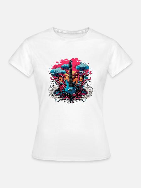 Gitarre psychedelische musik - Frauen T-Shirt - Weiß
