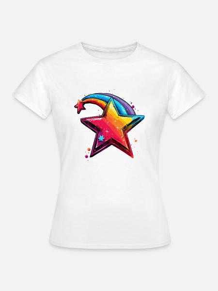 Stern magic superstar - Frauen T-Shirt - Weiß