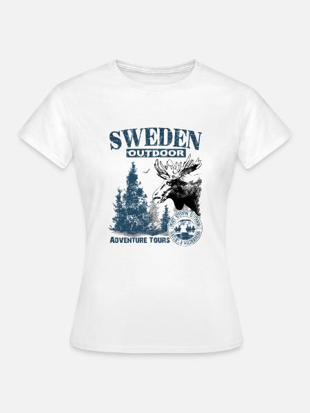Schweden - Sweden - Sverige - Elch - Moose - Frauen T-Shirt - Weiß