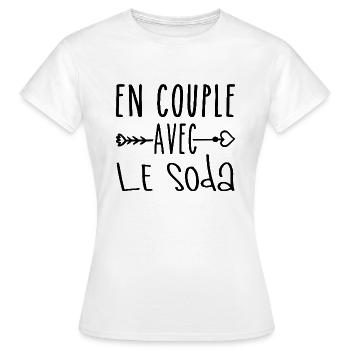 Paare mit Soda, Soda Fans Geschenk - Frauen T-Shirt - Weiß - Vorne - AI Model Female 172 dark (172cm)