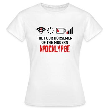 The Four Horsemen Of The Modern Apocalypse - Geek - Women's T-Shirt - white - Front - AI Model Female 172 dark (172cm)