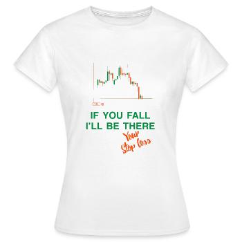 Stoppen Sie den Verlust, wenn Sie fallen - Frauen T-Shirt - Weiß - Vorne - AI Model Female 172 dark (172cm)