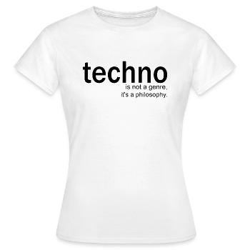 Techno Rave Raver festival clubbing - Frauen T-Shirt - Weiß - Vorne - AI Model Female 172 dark (172cm)
