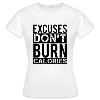 Excuses - T-shirt Femme - blanc - Devant - AI Model Female 172 dark (172cm)